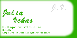 julia vekas business card