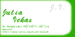 julia vekas business card